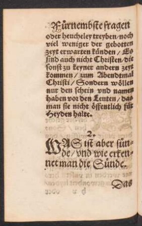 2. Was ist aber sünde/ und wie erkennet man die Sünde.