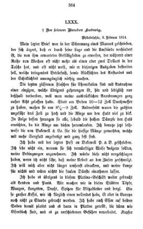 LXXX. ? An seinen Bruder Ludwig.