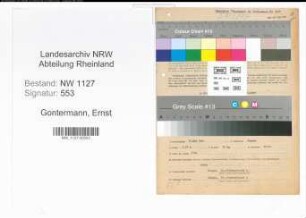 Entnazifizierung Ernst Gontermann , geb. 12.05.1901 (Kaufmaennischer Angestellter)