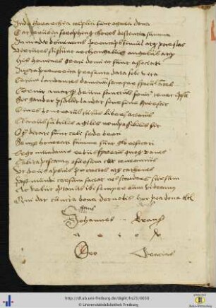 (23v) Angabe des Datums (1510) und des Schreibers (Johannes Krauß) der Handschrift.