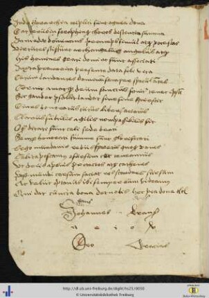 (23v) Angabe des Datums (1510) und des Schreibers (Johannes Krauß) der Handschrift.