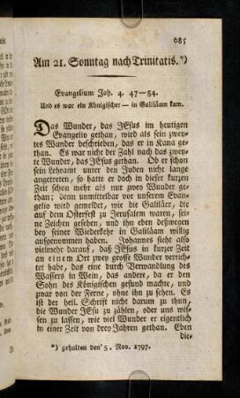 685-696, Am 21. Sonntag nach Trinitatis