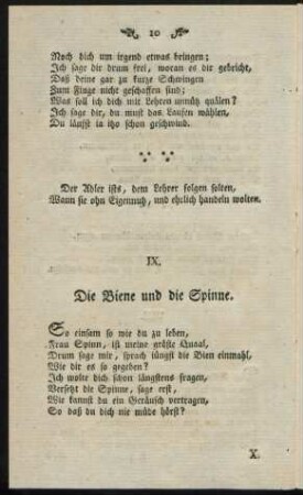 IX. Die Biene und die Spinne.