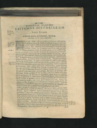 Liber Primus. A Mundo condito ad Diluvium, Epocham Annorum MDCLVI complectens.