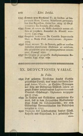 XX. Deductiones Variae.