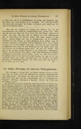 ¬Die¬ sittliche Bedeutung des modernen Bildungsstrebens