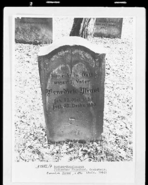 Grabstein Benedick Israel (+1890)
