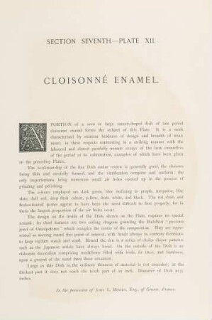 Plate XII. Cloisonné enamel