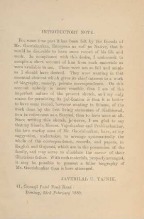 Introductory note