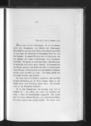 [Berlin,] den 3. Januar 1913