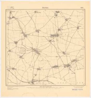 Regionalplanung Bitterfeld-Delitzsch: Planungsunterlage Messtischkarte 1904 (1920), Teilblatt 2607 (Zwochau), 1:25000