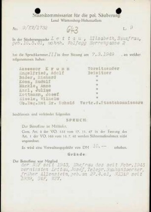 Lettau, Elisabeth