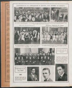 Conferencia del embajador de España, don Ramiro de Maeztu