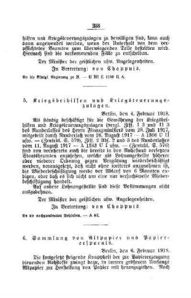 Kriegsbeihilfen und Kriegsteuerungszulagen : [A. Behörden und Beamte]