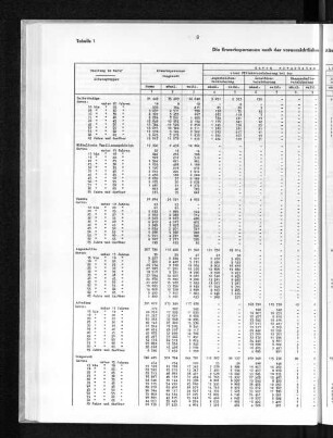 Tabelle 1 Die Erwerbspersonen nach der voraussichtlichen Altersversorgung und nach Altersgruppen