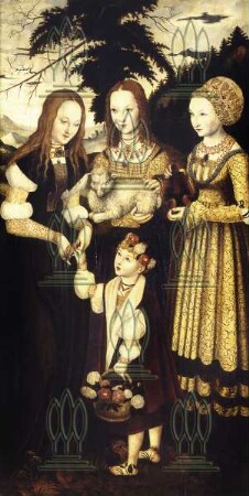 Die Heiligen Dorothea, Agnes und Kunigunde