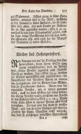 Kleider des Hohenpriesters.