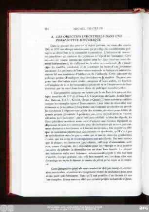 A. Les Objectifs Industriels Dans Une Perspective Historique