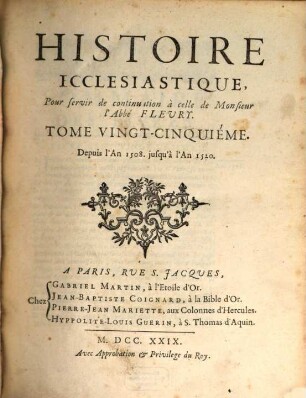 Histoire Ecclésiastique, 25. Depuis l'An 1508. jusqu'à l'An 1520