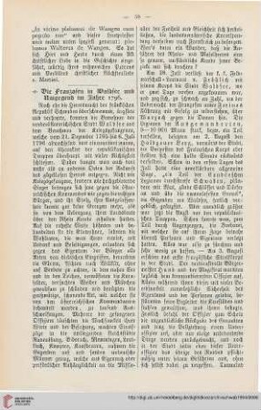22: Die Franzosen in Waldsee und Umgegend im Jahre 1796
