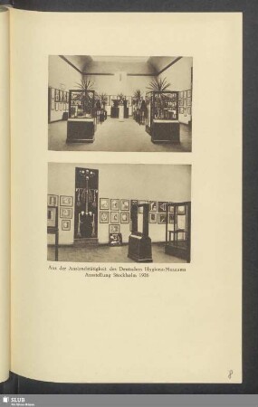 Aus der Auslandstätigkeit des Deutschen Hygiene-Museums. Ausstellung Stockholm 1926