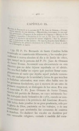 Capítulo IX. Eleccion de provincial en la persona del P. Fr. Juan de Ormaza. - ...