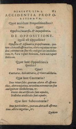 De Oppositione.