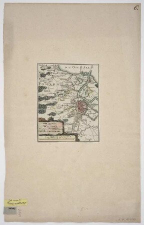 Plan von Danzig und Umgebung, 1:90 000, Kupferstich, um 1773