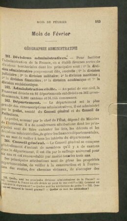 Mois de Février