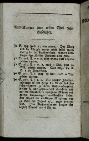 Anmerkungen zum ersten Theil dieser Geschichte