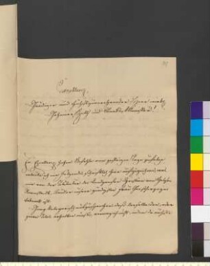Brief von Müller, Ernst an Goethe, Johann Wolfgang von