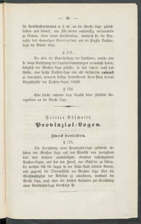 Dritter Abschnitt. Provinzial-Logen.