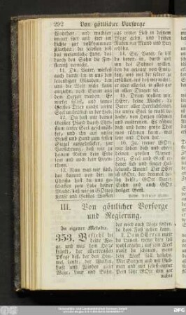 III. Von göttlicher Vorsorge und Regierung.
