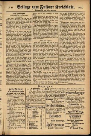Zweite Ausgabe vom Samstag, den 25. Januar 1896.