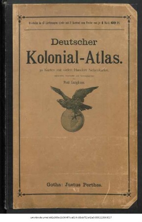 Deutscher Kolonial-Atlas : 30 Karten mit vielen Hundert Nebenkarten