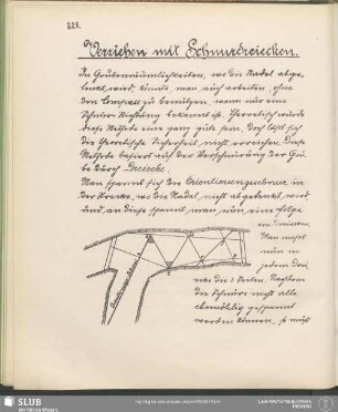 Verziehen mit Schnurdreiecken