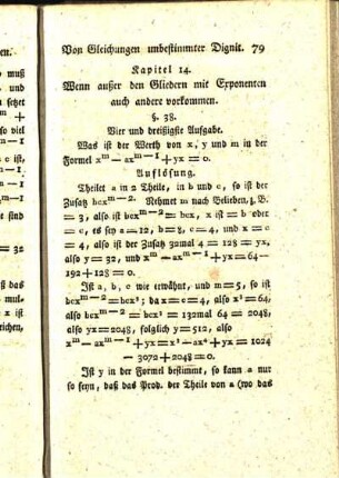 Kapitel 14. Wenn außer den Gliedern mit Exponenten auch andere vorkommen.