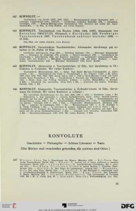 Konvolute (Nr. 447-464)