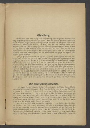 Die Entstehungsursachen.