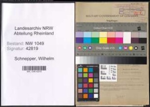 Entnazifizierung Wilhelm Schnepper , geb. 31.03.1903 (Kaufmann)