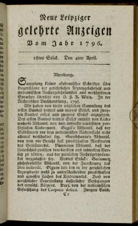 28tes Stück. Den 4ten April.