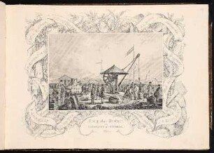 Der grosse Krahnen am Kanalhafen zu Nürnberg. - Nürnberg, Ludwigskanal, Hafen