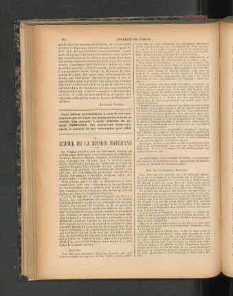 Le Retour De La Mission Marchand.