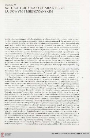 Rozdział 11: Sztuka turecka o charakterze ludowym i mieszczańskim