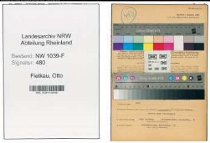 Entnazifizierung Otto Fietkau , geb. 29.09.1889 (Angestellter)