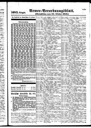 1683. Ausgabe. Mittwoch, 24. Oktober 1917