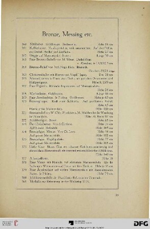Bronze, Messing etc. (Nr. 360-431)