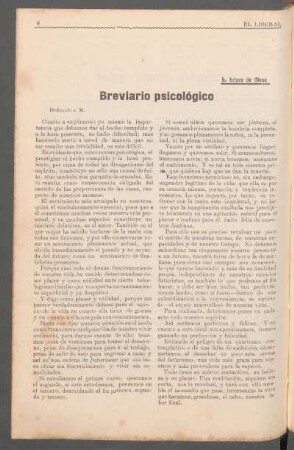 Breviario psicológico : Dedicado a M.
