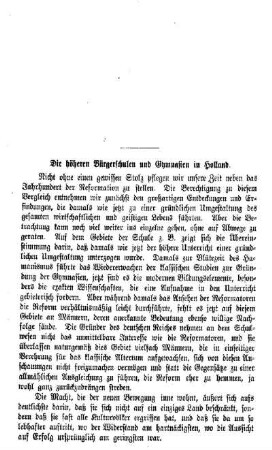 Die höheren Bürgerschulen und Gymnasien in Holland