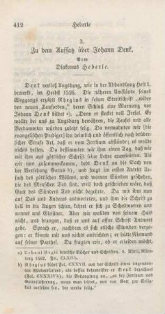 412-413 Zu dem Aufsatz über Johann Denk